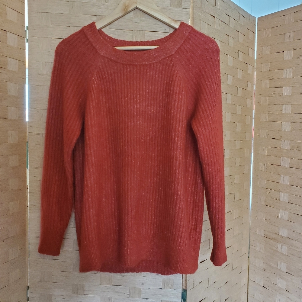 Vero Moda Red Orange Sweater Women's Medium Knit